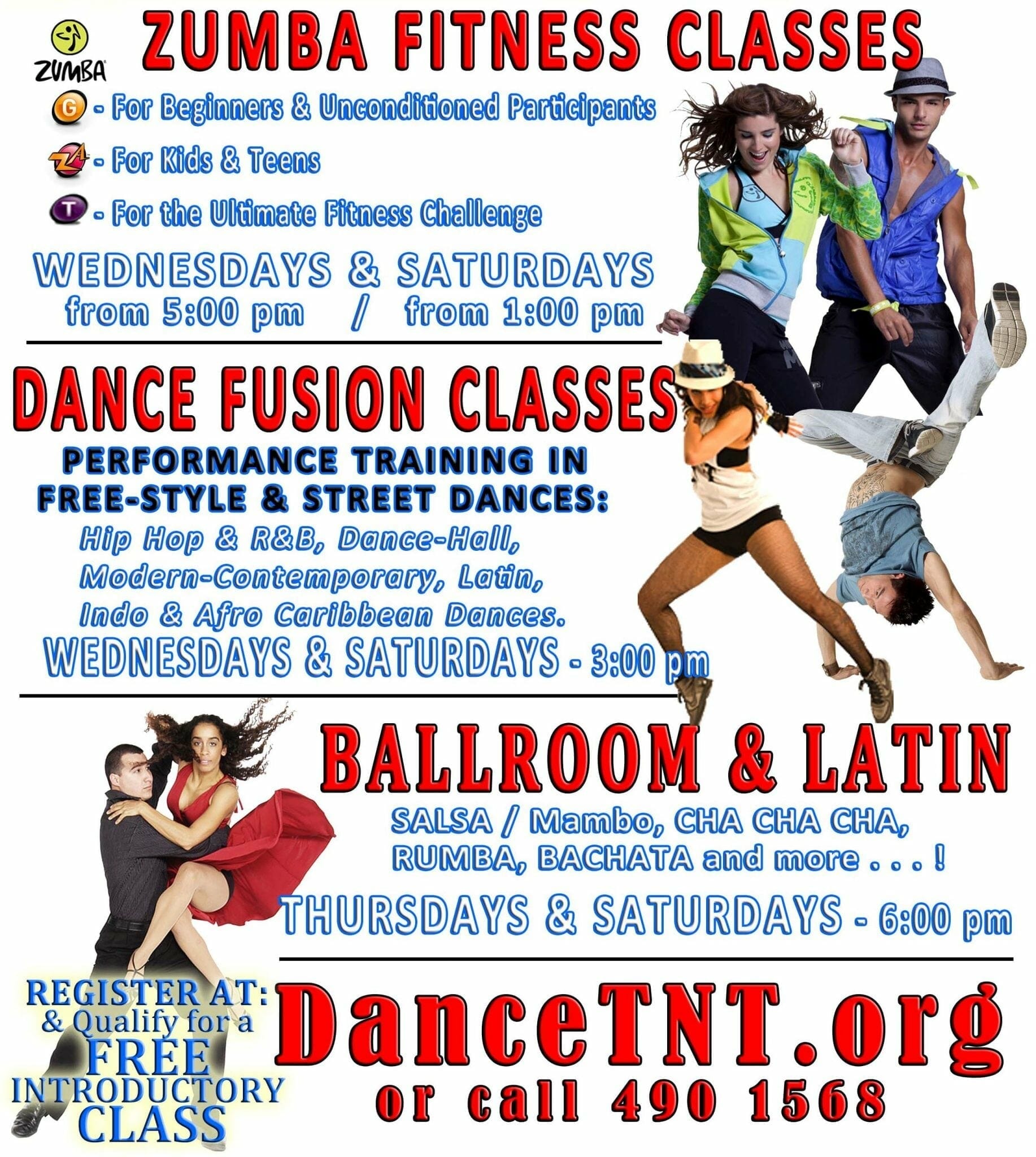 Dance-Fusion, Free-Style, Latin & Shape-Fit DancerSize Classes